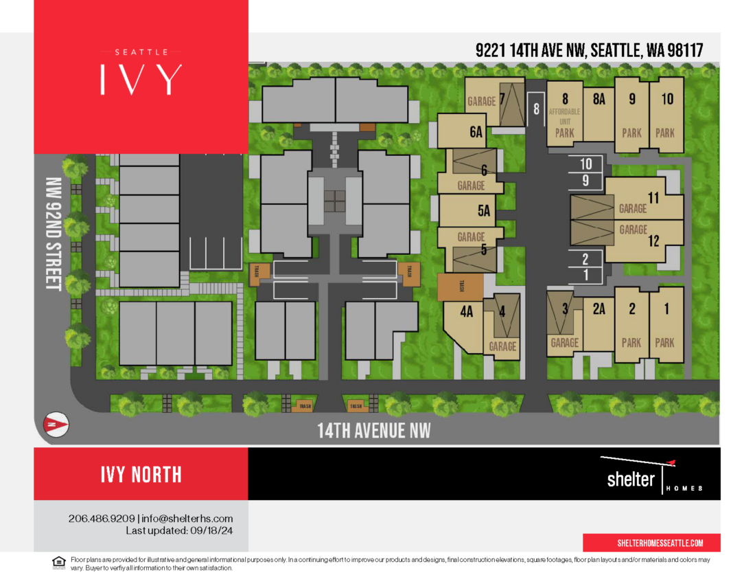 Ivy Site Map North